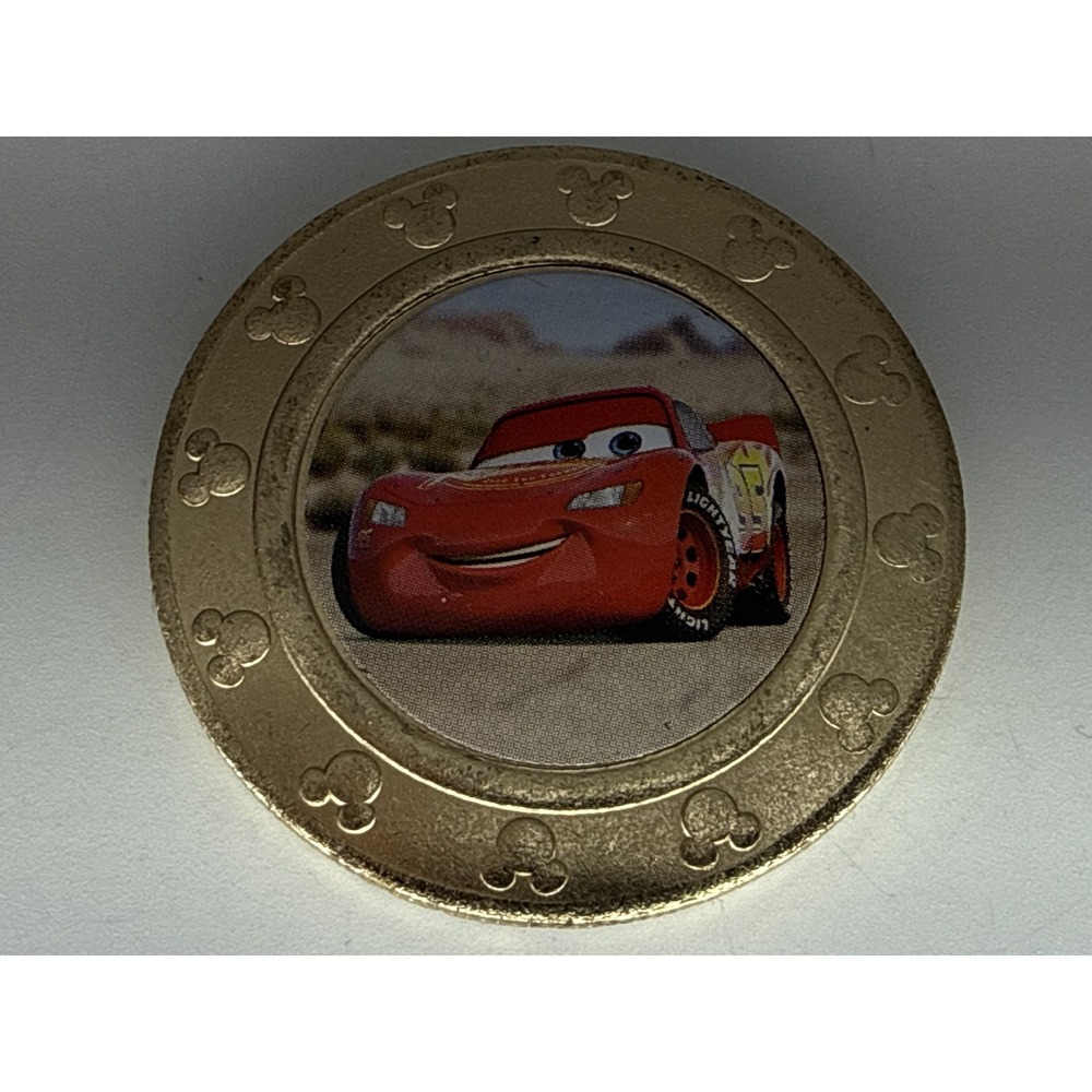 Disney 100 Years Lightning McQueen Animation Commemorative Coin Gold Metal Mater